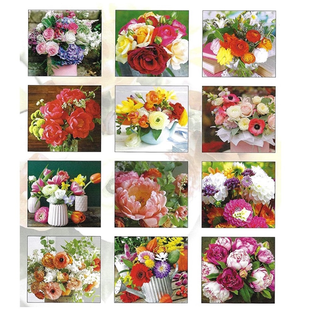 Calendar 2023 Flower Bouquets 16 Month Wall Calendar Gift 12 X 22 inches - Picture 9 of 9